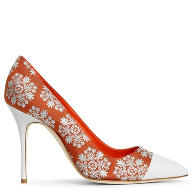 Shop Manolo Blahnik Irene105 Brocade Pumps