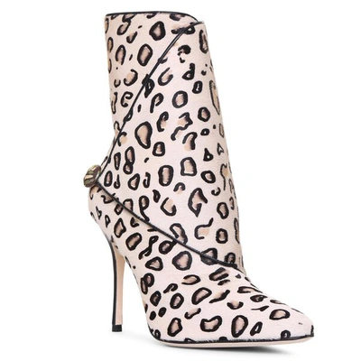 Shop Manolo Blahnik Daina Printed Leopard Ankle Boots