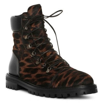 Shop Alaïa Leopard Calf Leather Boots