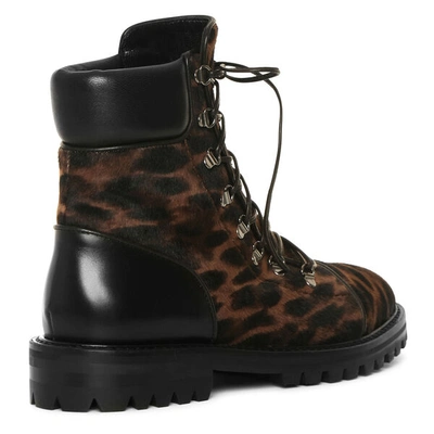 Shop Alaïa Leopard Calf Leather Boots
