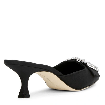 Shop Manolo Blahnik Maysale Jewel Black Mules