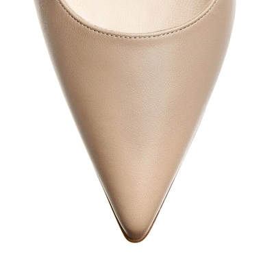 Shop Manolo Blahnik Bb 70 Beige Leather Pumps