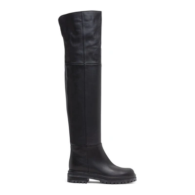 Shop Gianvito Rossi 20 Black Over Knee Boots