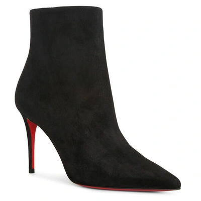 Shop Christian Louboutin So Kate 85 Black Suede Ankle Boots
