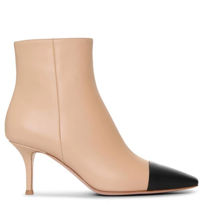 Shop Gianvito Rossi Lucy Leather Ankle Boots