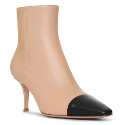 Shop Gianvito Rossi Lucy Leather Ankle Boots