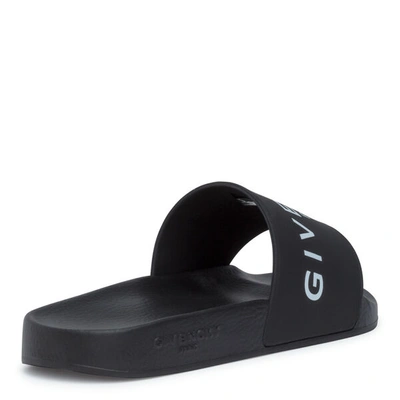 Shop Givenchy Black Rubber Slide Sandals