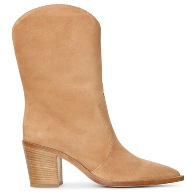 Shop Gianvito Rossi Sahara Suede Ankle Boots