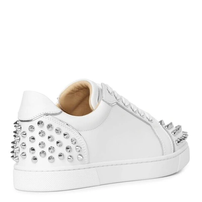 Shop Christian Louboutin Vieira 2 White Leather Sneakers