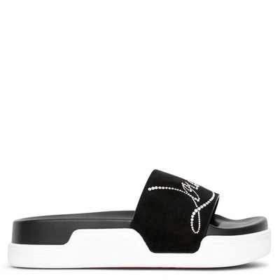 Shop Christian Louboutin Pool Flat Slide Sandals