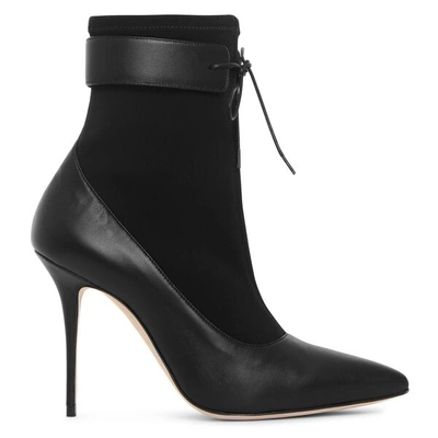 Shop Manolo Blahnik Said Stretch Ankle Boots In Black