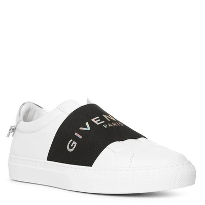 Shop Givenchy Urban Street Silver Logo Sneakers In White