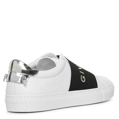 Shop Givenchy Urban Street Silver Logo Sneakers In White