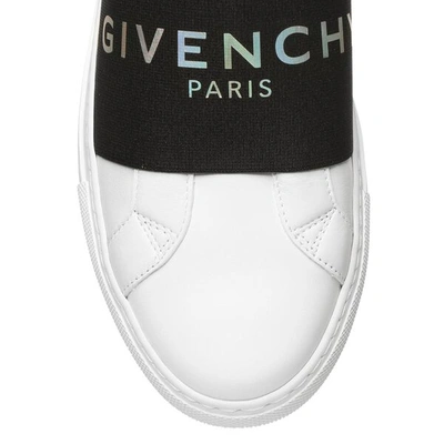 Shop Givenchy Urban Street Silver Logo Sneakers In White
