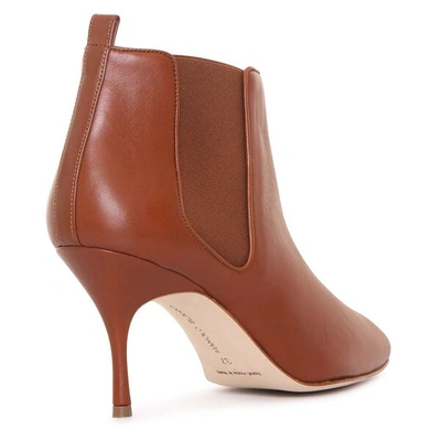 Shop Manolo Blahnik Dildi 70 Tan Nappa Ankle Boots In Brown