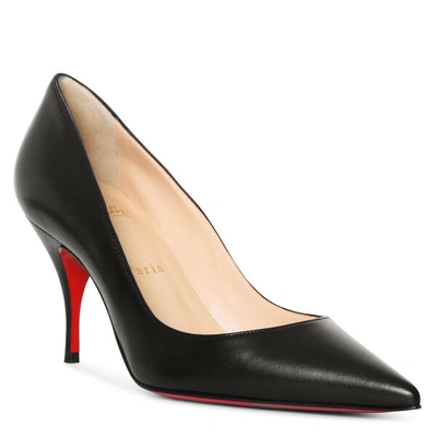 Shop Christian Louboutin Clare 80 Black Nappa Pumps