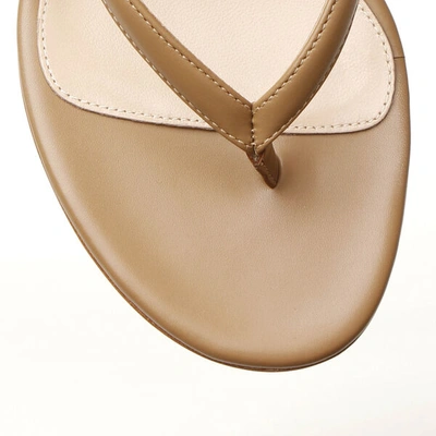 Shop Gianvito Rossi Calypso 70 Tan Leather Sandals