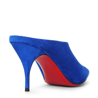 Shop Christian Louboutin Quart 80 Suede Mules In Blue