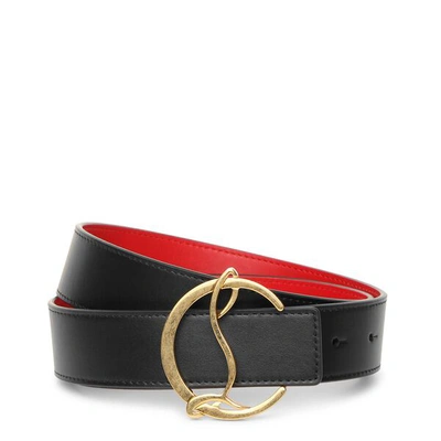 Shop Christian Louboutin Cl Logo Belt Black