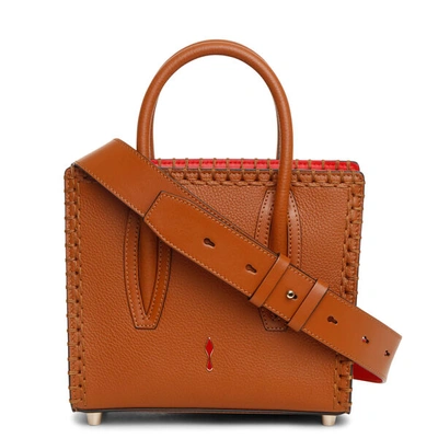 Shop Christian Louboutin Paloma S Mini Coconut Suede Tote In Brown