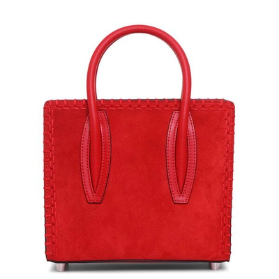 Shop Christian Louboutin Paloma S Mini Loubi Red Suede Tote