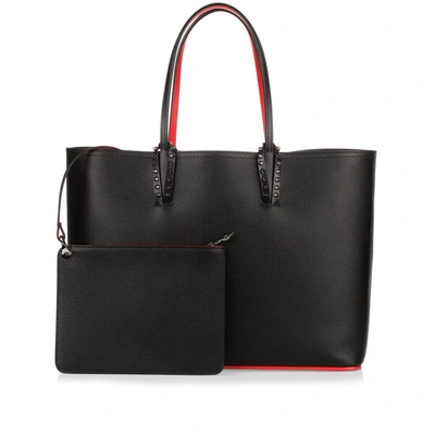 Shop Christian Louboutin Cabata Black Leather Tote Bag
