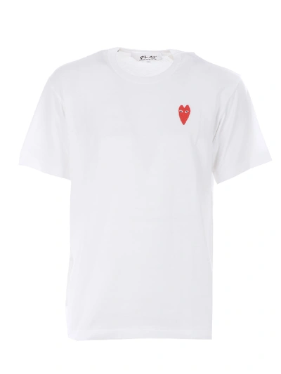 Shop Comme Des Garçons T-shirt In Bianco