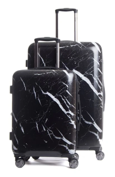 Shop Calpak Astyll 22-inch & 30-inch Spinner Luggage Set In Midnight Marblednu