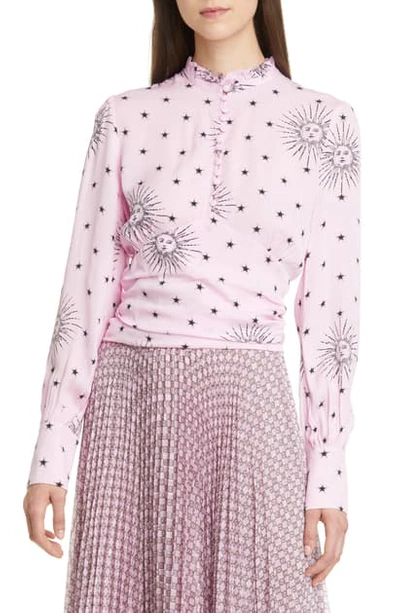 Shop Birgitte Herskind Sloane Sun Print Blouse In Pink Sun