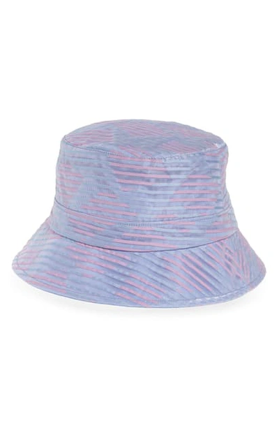 Shop Eugenia Kim Beckett Stripe Organza Bucket Hat In Blue/ Lilac