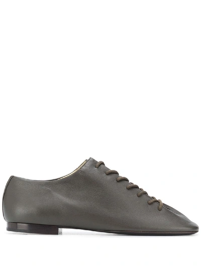 Shop Lemaire Lace-up Shoes In Green