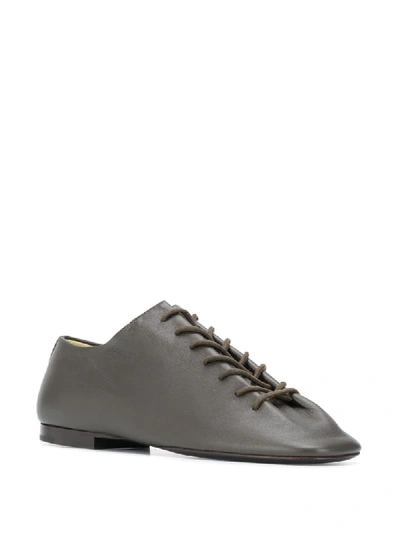 Shop Lemaire Lace-up Shoes In Green