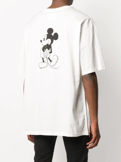 Takahiromiyashita The Soloist Mickey Mouse Print Crewneck Sweater In White