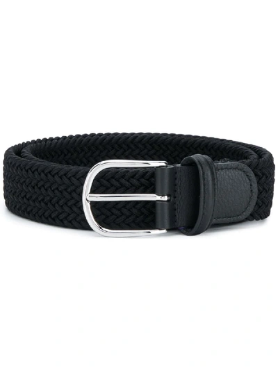 Shop Anderson's Taric Woven Belt In Black