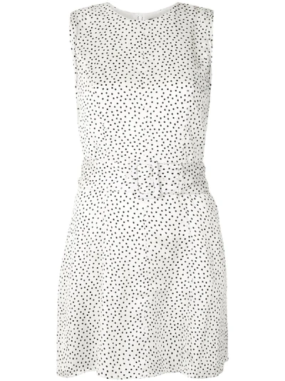 Shop Alexis Dutsa Belted Polka Dot Dress In White