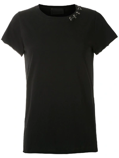 Shop Andrea Bogosian Rouge Eyelet-embellished Cotton T-shirt In Black