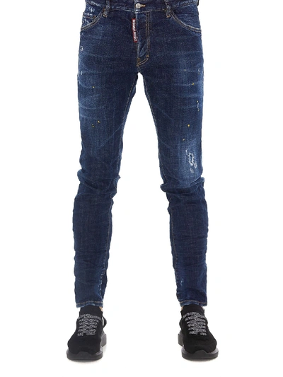 Shop Dsquared2 Cool Guy Painted Spots Jeans In Blue