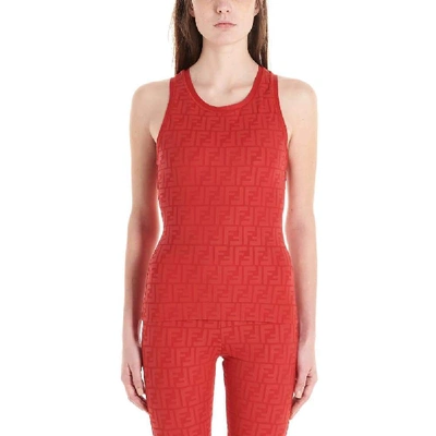 Shop Fendi Red Tank Top