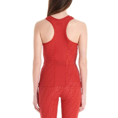 Shop Fendi Red Tank Top