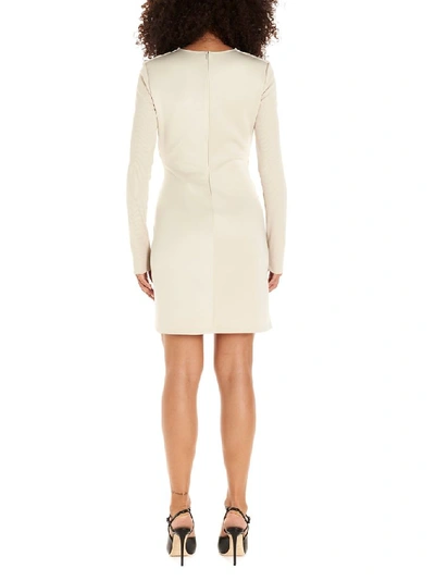 Shop Off-white Women's Beige Polyester Dress