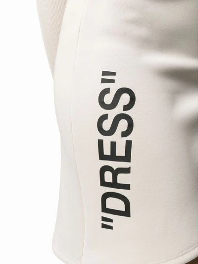Shop Off-white Women's Beige Polyester Dress