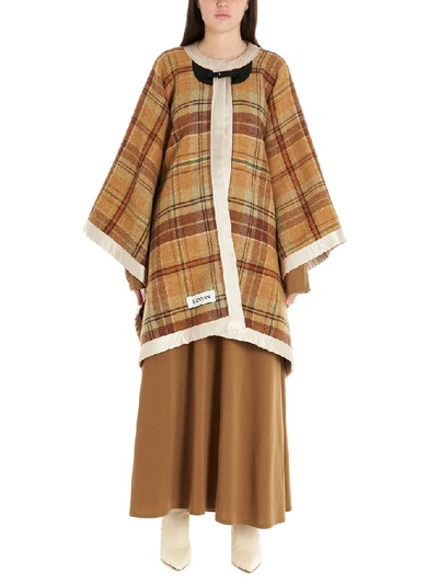 Shop Lanvin Women's Brown Wool Poncho