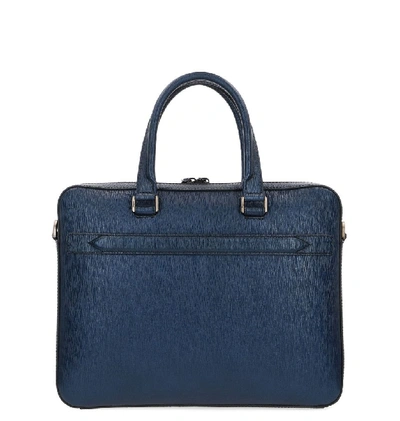 Shop Ferragamo Salvatore  Men's Blue Leather Briefcase