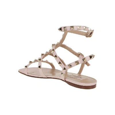 Shop Valentino Pink Leather Sandals
