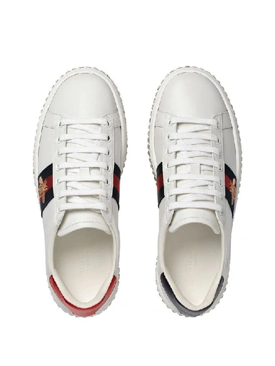 Shop Gucci Women's White Leather Sneakers