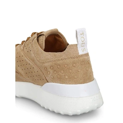 Shop Tod's Beige Sneakers