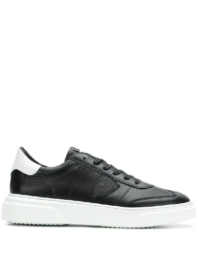 Philippe Model Temple Veau Low-top Sneakers In Black