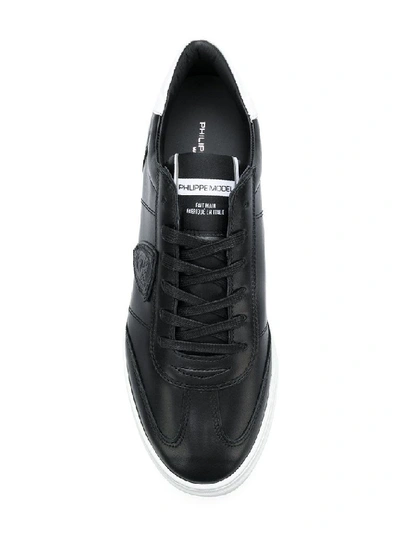 Philippe Model Temple Veau Low-top Sneakers In Black