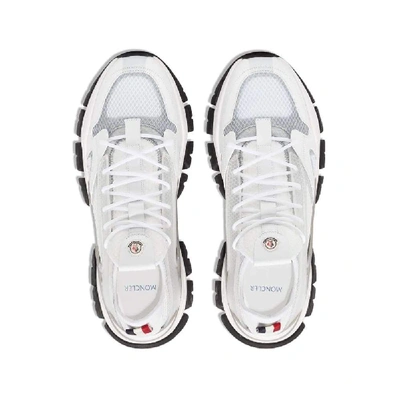 Shop Moncler White Polyester Sneakers