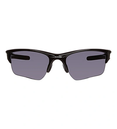 Shop Oakley Half Jacket Sunglasses Oo9154 In Polished Black